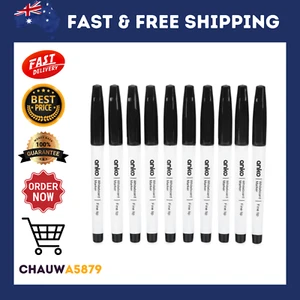 10 Pcs Whiteboard Markers Bullet Tip Black Colour School Office stationery Pack - Picture 1 of 3