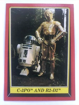Topps Star Wars Return Of The Jedi Card Red 1983 C-3PO & R2-D2 8 - Image 1 of 2