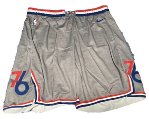 Philadelphia 76ers City Edition Grey Shorts Nike Vaporknit 2XL (A938) - Picture 1 of 4