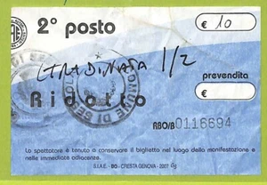 C2855- Vecchio BIGLIETTO PARTITA CALCIO 2000 BOLOGNA VS SPORTUL BUCAREST - Picture 1 of 1