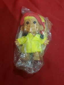 New Vintage Russ Berrie Firefighter Troll Doll Item #18351 with Yellow Hair New - Picture 1 of 5