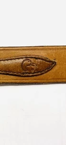 Ducks Unlimited Women’s Brown Leather Belt Size 28 Duck head Brass Buckle - Picture 1 of 7