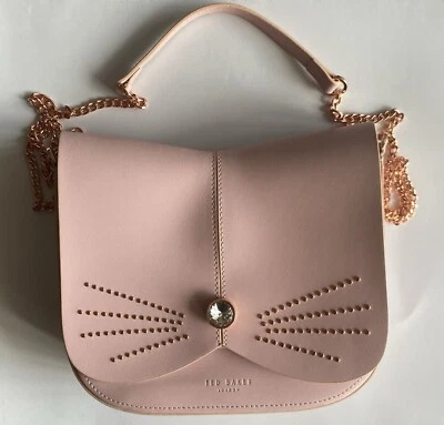 Сумка через плечо TED BAKER Crystal Stud Cat, розовая, первозданное состояние товара - Изображение 1 из 3
