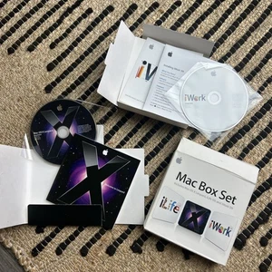 Apple Mac Box Set Max OS X iWork’09 Dischi Libretti Mac OS X Leopard - Foto 1 di 12