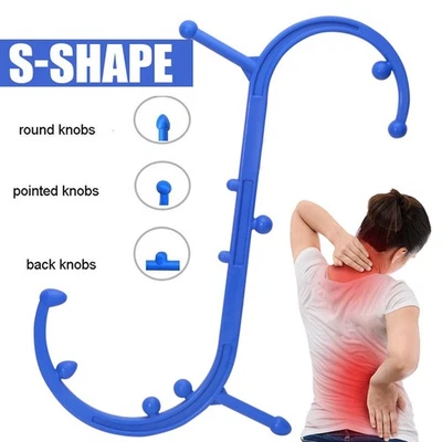 Trigger Point Massager Tool Lower Back Massager Self Massage Muscle Massage Blue - Image 1 of 4