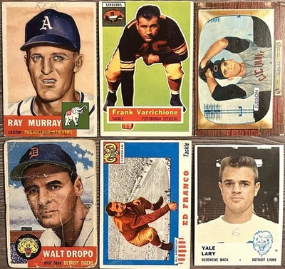 Vintage MLB/NFL Topps (MK) Lot Of (6) Poor(MK) *Read* - Image 1 of 2