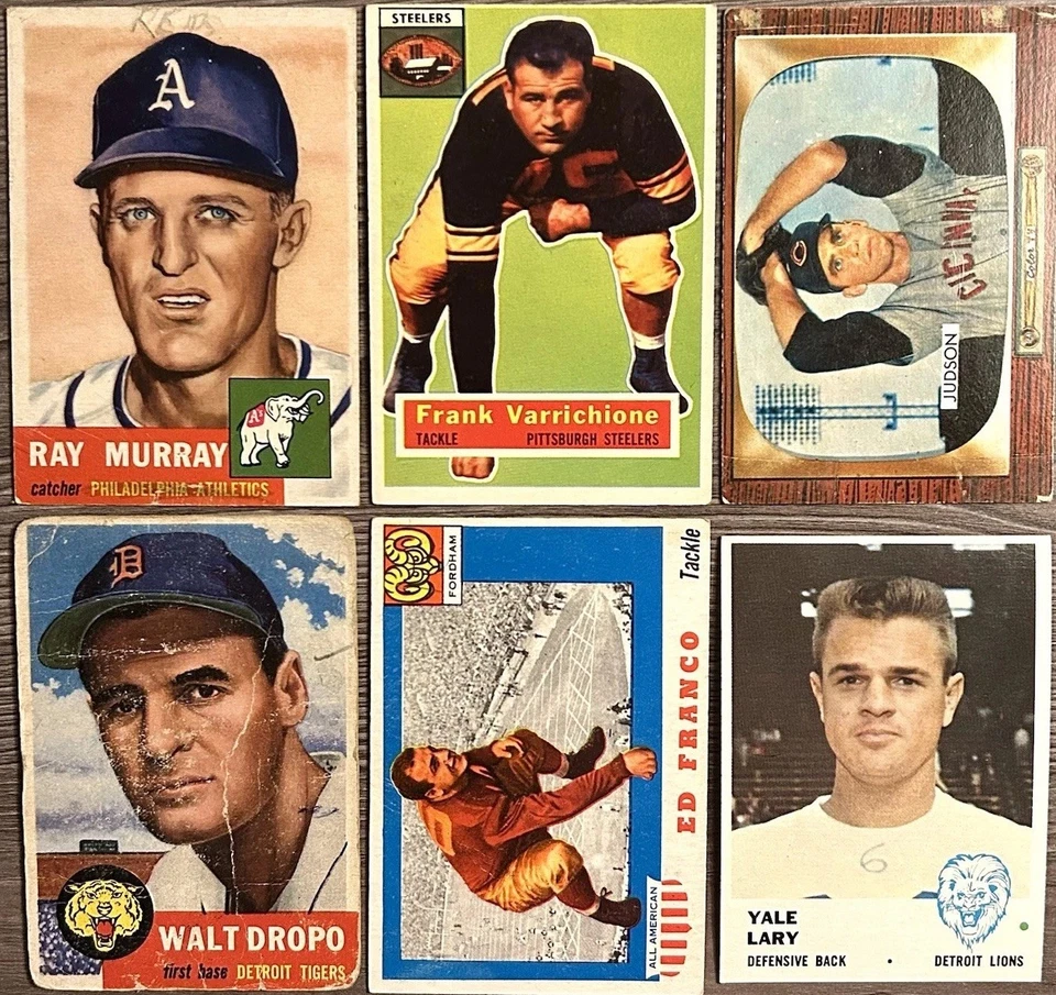 Vintage MLB/NFL Topps (MK) Lot Of (6) Poor(MK) *Read* - Image 1 of 2
