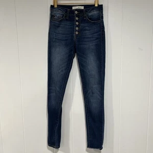 KanCan Jeans Womens sz 27 blue High Rise Skinny/Ankle Dark Wash 27x30 Curvy - Picture 1 of 11