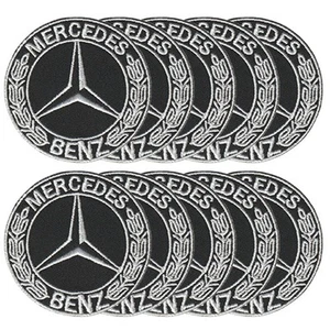 10 pcs Mercedes Benz Luxury Car Logo Size 2.7"x2.7" Embroidered Iron On Patches - Picture 1 of 12