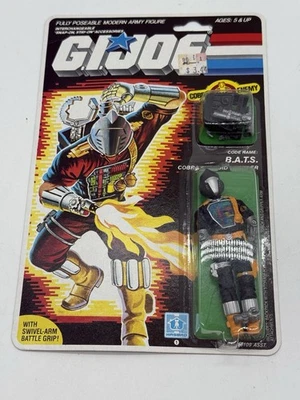 1986 HASBRO GI JOE B.A.T.S COBRA ANDROID TROOPER MOC BATS SMALL CREASE 36 BACK - Image 1 of 4