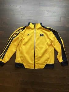 Full Zip Track Jacket Adidas Michigan University Wolverines Men’s XL Climalite - Picture 1 of 6