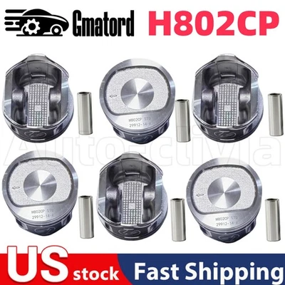 6* STD Engine Pistons & Rings Kit H802CP For 96-06 Jeep Cherokee 4.0L L6 OHV 12V - Image 1 of 4