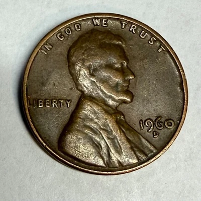 1960 - D - U.S 1 CENT - LARGE DATE - PRINT ERROR 'L' IN LIBERTY COLLAR ERROR - Image 1 of 3
