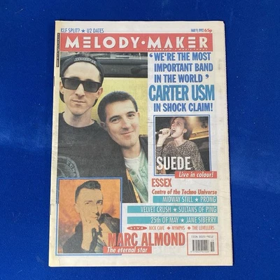 Melody Maker May 9, 1992 ‘WE’RE THE MOST IMPORTANT BAND IN THE WORLD’ CARTER USM - Image 1 of 4