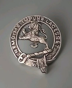 Scottish Stuart Stewart Cloak Hat Brooch Silver-Plated Nickel Made Scotland 1920 - Picture 1 of 9