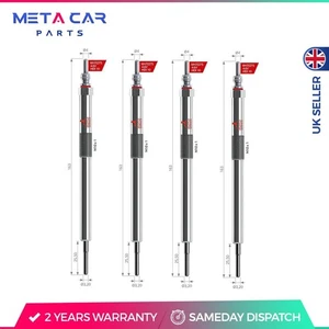 4X Glow Plugs Set For NISSAN QASHQAI J10, J11 1.6D 11 to 19 R9M - Picture 1 of 6