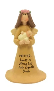 Mother & Baby B. Lloyd Angel Figurine Hands So Strong But Such a Gentle Touch - Picture 1 of 6
