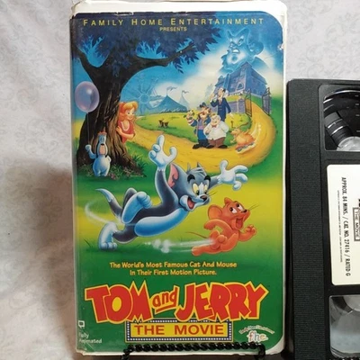 Tom and Jerry The Movie VHS Tape 1993 Clamshell Case Cartoon Fully Animated - Image 1 of 4