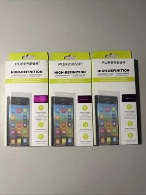 3 PACK PureGear Google Pixel 4 Clear HD Tempered Glass Screen Protector - Image 1 of 3