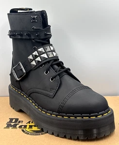 DR MARTENS BLACK  JADON SPIKE LEATHER PLATFORM BOOTS SIZE UK 6 EU 39 - Picture 1 of 11