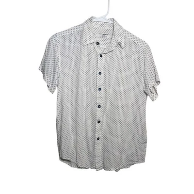 Camisa Eight Avenue Para Hombre Pequeña Estampada Transparente Abotonada Manga Corta Cuello Foto 1 de 4