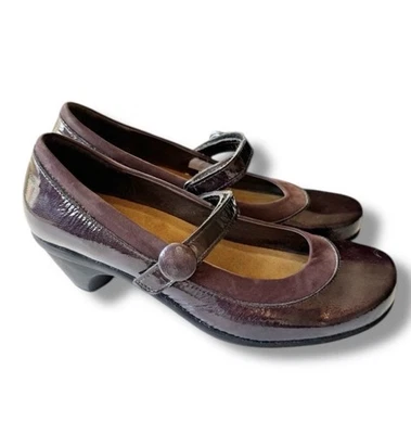 Tacones Naot 'Trendy' Mary Jane para mujer talla 38 EE. UU. 7 ciruela borgoña charol Foto 1 de 4