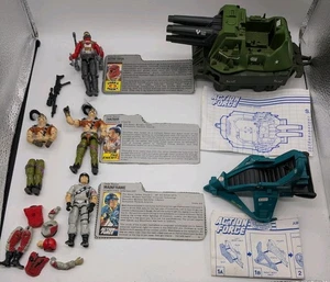 Gi Joe Action Force Bundle Lot 3 Figures Parts & Vehicle V1 80s See Description - Imagen 1 de 18