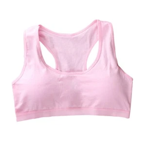 Puberty Girls Training Bra Teenage Sports Bra Padded Crop Tops With Chest Pad - Picture 1 of 15