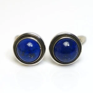 GEORG JENSEN Manschettenknöpfe #44D Sterling Silber Lapislazuli 925S Dänemark - Bild 1 von 3