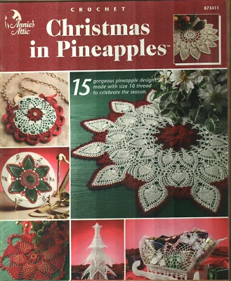 NOVO NATAL EM ABACAXIS 15 DESIGNS LIVRO PADRÃO DE CROCHÊ ANNIE HTF - Imagem 1 de 2