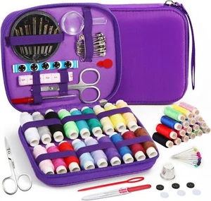 Sewing Kit, AUERVO Mini Sewing Kits 86PCS Thread and Needles Set for Adults, & - Picture 1 of 1