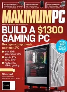 MAXIMUM PC MAGAZINE | APR 2022 | BUILD A $1300 GAMING PC - Picture 1 of 1