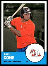 2012 Topps Heritage Minor League 45 Zach Cone Hickory Crawdads Baseball Card