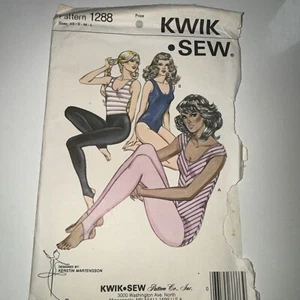 KWIK SEW 1288 Leotard and Stirrup Leggings XS-L - 70% 2 way STRETCHUNCUT VGC - Imagen 1 de 5