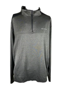 NWT Columbia mens sz XL 1/4 zip pull over black heather lightweight comfortable - Picture 1 of 5