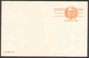 USA. UX74. (10c) John Hancock (1737-1793) Politiker. Postkarten. Neuwertig mit 1978 - Bild 1 von 1