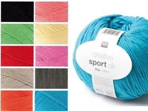RICO CREATIVE SPORT DK leichtes Sommergarn Baumwollmischgarn (50g, Farbauswahl) - Bild 1 von 66