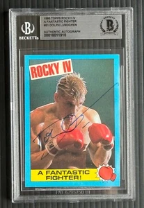 Dolph Lundgren Ivan Drago Rocky 4 Tarjetas #51 FIRMADAS Autografiadas Auto Beckett - Imagen 1 de 1