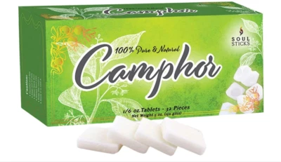 Natural Camphor Blocks - Camphor Tablets (150 Gram, 32 Tablets) for Aromatherapy - Image 1 of 4