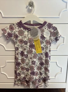 NWT! milkberry Bamboo Short Sleeve 2 Pc Pajama Set ~ Floral~ Size 4T - Picture 1 of 3