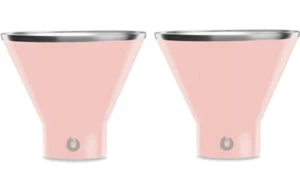 (2) Gafas Martini ROSA SNOWFOX Premium Aisladas al Vacío Acero Inoxidable, NUEVAS - Imagen 1 de 20
