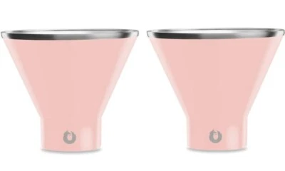 (2) Vasos Martini PINK SNOWFOX Premium de acero inoxidable con aislamiento al vacío, NUEVO Foto 1 de 4