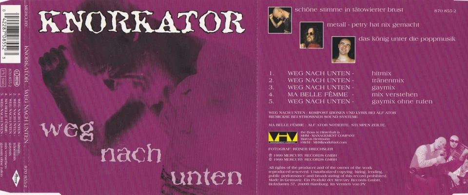 Knorkator - Weg Nach Unten  (5 Track Maxi CD) - Bild 1 von 1