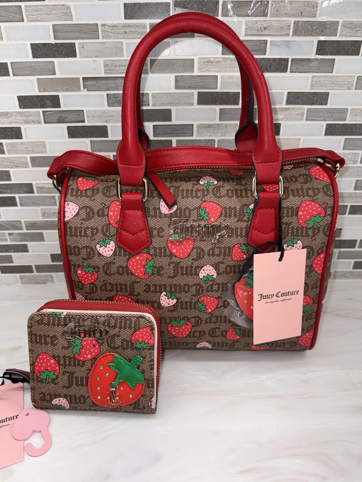 Juicy Couture Fresa Recién Escogida Cartera y Cartera Conjunto Castaño Chino Foto 1 de 4