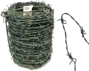 Stacheldraht 1,5 mm x 100 m verzinkt mit PVC-Beschichtung robust wetterfest - Bild 1 von 3