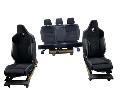 2023-2024 BMW X1 M-SPORT FRONT & REAR SEAT SET BLACK W/ BLUE STITCHING W/ BAG - Изображение 1 из 4