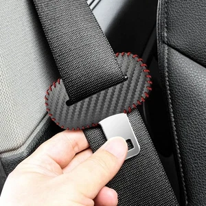 Funda protectora con clip de hebilla para cinturón de seguridad de coche Funda de cuero con botones Accesorios para automóviles - Imagen 1 de 11