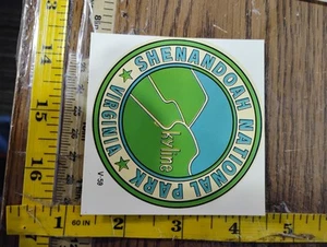 VINTAGE TRAVEL DECAL SKYLINE DRIVE SHENANDOAH NATIONAL PARK VIRGINIA 60s Bin 10 - Picture 1 of 2