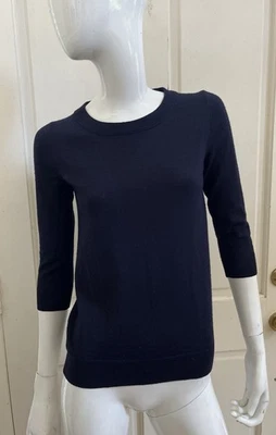 Suéter para mujer J.CREW azul marino TIPPI 100 % lana merino talla XS #46725 Foto 1 de 4