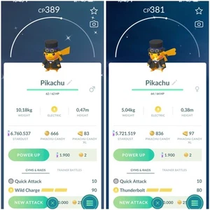 Brillante Pikachu Dapper con detalles azules | Tr-de 20K polvo o mini PTC - Imagen 1 de 1